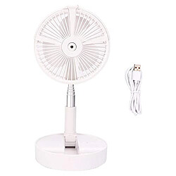 Shanrya Portable Telescopic Desktop Fan Folding LED Fan USB Charging