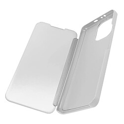 Avizar Housse Xiaomi Mi 11 5G Clapet translucide Design Miroir Support Vidéo Argent