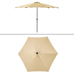 Avis Ecd Germany Parasol de jardin avec LED manivelle protection solaire Ø 3m parapluie marron