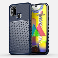 Coque en TPU texture sergé souple bleu pour votre Samsung Galaxy M31