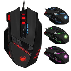 Universal Boutons programmables de jeu de jeu hotselling fiable C-12 LED de souris de jeu USB optique 4000 pas cher