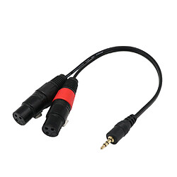 2x Câble Adaptateur Stéréo Voiture 2 XLR Femelle Jack Audio Convertisseur Y Splitter Haut-parleur