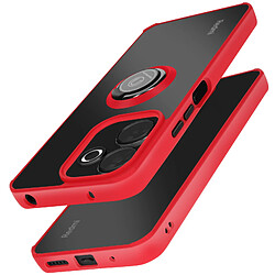 Avizar Coque pour Xiaomi Redmi 13 Bague Métallique Support Vidéo Rouge