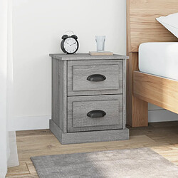 Maison Chic Table de chevet, Table de Nuit pour chambre salon sonoma gris 39x39x47,5 cm bois d'ingénierie