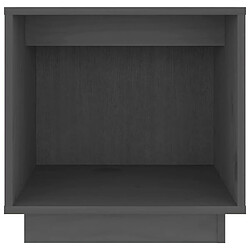 Acheter Maison Chic Table de chevet Table de Nuit Meuble de Rangement Gris 40x30x40 cm Bois de pin solide