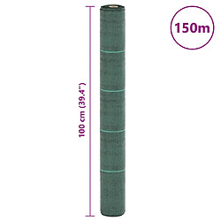 vidaXL Membrane anti-mauvaises herbes vert 1x150 m PP pas cher