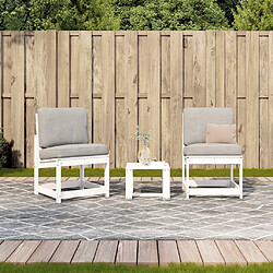 Avis Maison Chic Ensemble de salle à manger de jardin 3 pcs,Table et chaises d'extérieur blanc bois massif de pin -GKD771030