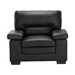 Avis Vente-Unique Fauteuil en cuir de buffle MIMAS - Noir