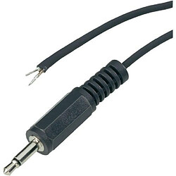 Jack 2.5 mm Fiche mâle droite BKL Electronic 1101051 Nombre de pôles: 3 stéréo noir 1 pc(s)