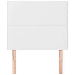 Avis Maison Chic Lot de 2 Têtes de lit design Blanc pour chambre - Décoration de lit 100x5x78/88 cm Similicuir -MN20568