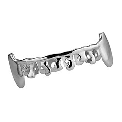 Avis Brillant hip hop dents grilles creuse accessoire or blanc plaqué or 18 carats