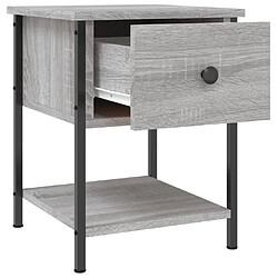 Maison Chic Table de chevet, Table de Nuit pour chambre salon sonoma gris 34x35,5x45 cm bois d'ingénierie pas cher