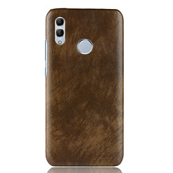 Wewoo Coque antichoc Litchi Texture PC + PU pour HuP Smart (2019) (Marron)