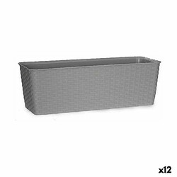 Jardinière Stefanplast Gris Plastique 18 x 16 x 49 cm (12 Unités)