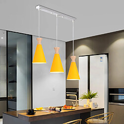 Stoex Lustre Suspension E27,Lampe Suspension en Nordique pour Salon Cuisine Chambre - Jaune