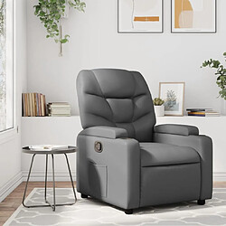 Maison Chic Fauteuil inclinable,Fauteuil luxe de relaxation Gris Similicuir -MN26210