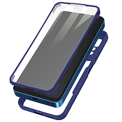 Avizar Coque pour Xiaomi Redmi Note 11 Pro 5G Dos Rigide et Avant Souple Contour bleu