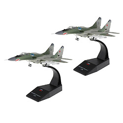 2x 1: 100 Modèle D'armée D'avion MIG-29 Avec Support D'affichage Décor De Pièce à Collectionner