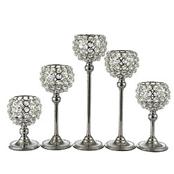 Bougeoirs En Cristal Chandeliers Pour Décoration De Table De Mariage Cadeau 15 Cm Argent pas cher