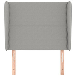 Avis Maison Chic Tête de lit moderne avec oreilles pour chambre - Décoration de lit Gris clair 83x23x118/128 cm Tissu -MN40639