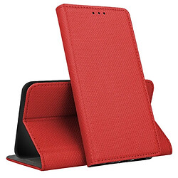 Htdmobiles Housse pour Xiaomi Poco F4 GT 5G - etui coque pochette portefeuille + film ecran - ROUGE MAGNET