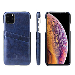 Wewoo Coque Rigide Fierre Shann Etui en cuir PU de cire et pour iPhone 11 bleu