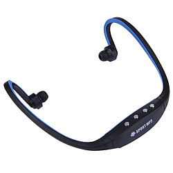 Avis Wewoo Casque Bluetooth Sport noir et bleu foncé pour les smartphone iPad ordinateur portable MP3 ou autres périphériques audio, stockage maximum: 32 Go + étanche à la transpiration stéréo sans fil écouteurs intra-auriculaires avec carte micro SD / TF,