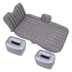 Wewoo Lit gonflable pour siège arrière de campingmatelas voyage de voituretaille 90 x 135 cm Gris