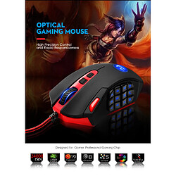 Acheter Universal Souris de gaming haute précision 12400 ppp 18 boutons programmable grande machine de jeux laser souris avec poids LED rétroéclairage PC | Mouse (noir)