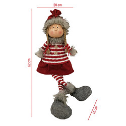 Avis Mobili Rebecca Elf De Noël Gnome Tissu De Noël Gris Rouge Personnages