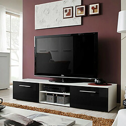 Paris Prix Meuble TV Design Bono II 180cm Noir & Blanc