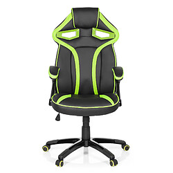 Chaise gaming / Chaise de bureau GUARDIAN simili cuir noir / vert hjh OFFICE