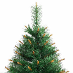 Avis vidaXL Sapin de Noël artificiel à charnières avec support 210 cm