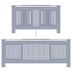 Acheter vidaXL Cache-radiateur MDF Gris 205 cm