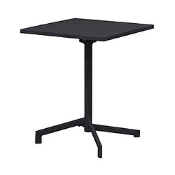 Acheter Mes Ensemble table de jardin carrée + 2 chaises en métal gris - BACA