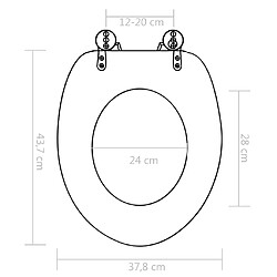 vidaXL lot de 2 Sièges WC MDF couvercle à fermeture en douceur Bambou pas cher