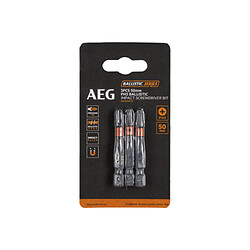 Embouts de vissage balistiques renforcés AEG - 50 mm - 3 pcs - PH3