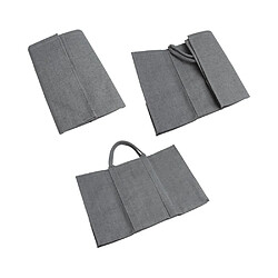 Aubry Gaspard Sac à bûches en jute gris.