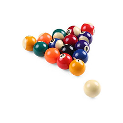 1001jouets Lot de 16 boules de billard 50.8 mm en résine Pour jeu américain.