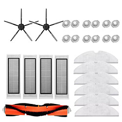 Accessoires pour aspirateur Xiaomi Roborock S5 Max S6, 25 pièces, filtre HEPA lavable, brosses principales, brosse latérale