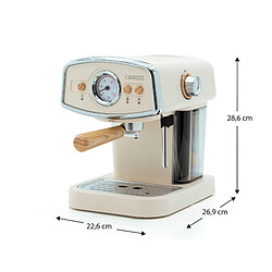 Acheter Machine à Café Espresso Caprizze Kai 1050W 15 Bars Semi-automatique Capacité 5 Tasses de Café Vaporisateur Blanc Mat