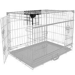 Acheter DUVO+ Cage Fer Ninja Edition avec porte coulissante 91 x 61 x 69 cm - 11,6 kg - Noir - Pour chien