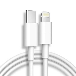 Cable Lightning Type APPLE / USB-C™USB / Câble USB-C vers Lightning Charge et Synchronisation 1m - Blanc FAST CHARGE