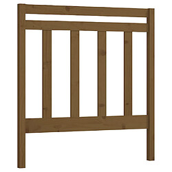 vidaXL Tête de lit Marron miel 95x4x100 cm Bois massif de pin