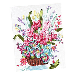 Pack 2 Ensembles Kit De Broderie De Ruban Bouquet De Fleurs Projets De Bricolage Cadeau De Mariage pas cher