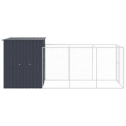 Avis vidaXL Niche pour chien avec cour anthracite 165x455x181 cm