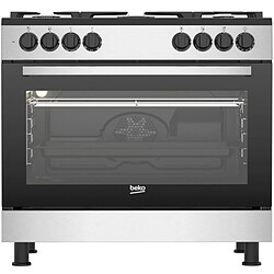 Piano de cuisson gaz 111l 5 feux inox - GM15122DXB - BEKO