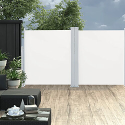 vidaXL Auvent latéral double rétractable de patio 170x600 cm Crème