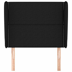 Avis Maison Chic Tête de lit moderne avec oreilles pour chambre - Décoration de lit Noir 93x23x118/128 cm Tissu -MN50895