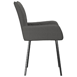 Acheter vidaXL Chaises à manger lot de 2 gris foncé tissu